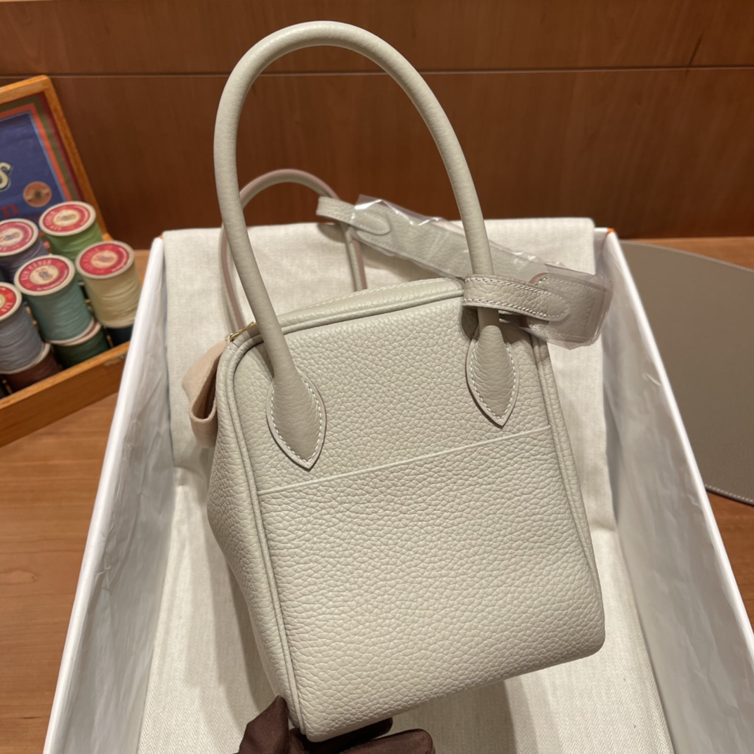 에르메스 린디백26 화이트 금장 끌레망스 가죽